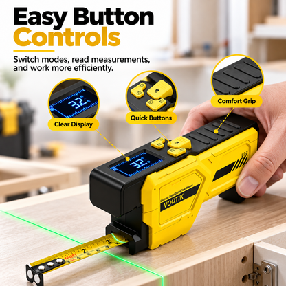 📏Digital Laser Tape Measure – 16.4 ft, Rechargeable & Memory-Enabled