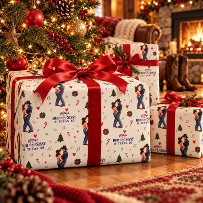 Retro Western Christmas Wrapping Paper 🎄🤠