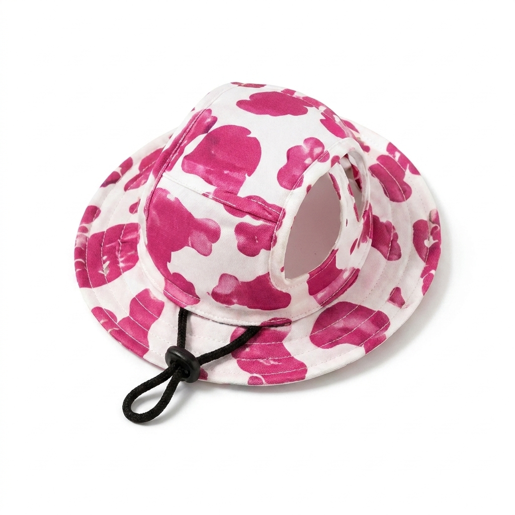 Pink Splat LaunchPaw small breed dog hat