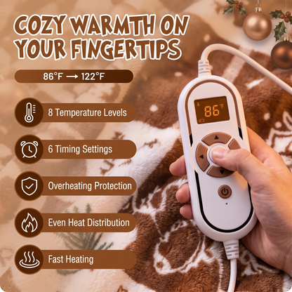 🦍 Bigfoot Heated Wearable Blanket Robe | 8 Heat Levels & Cozy Sherpa Lining