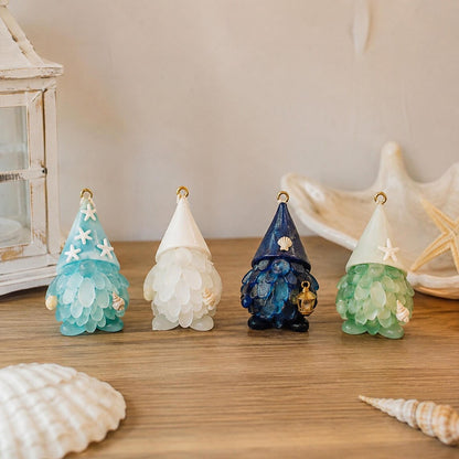 🎄🎅Sea Glass Gnome Advent Calendar 2026,24 Days Acrylic Marine Life Gnome Charms