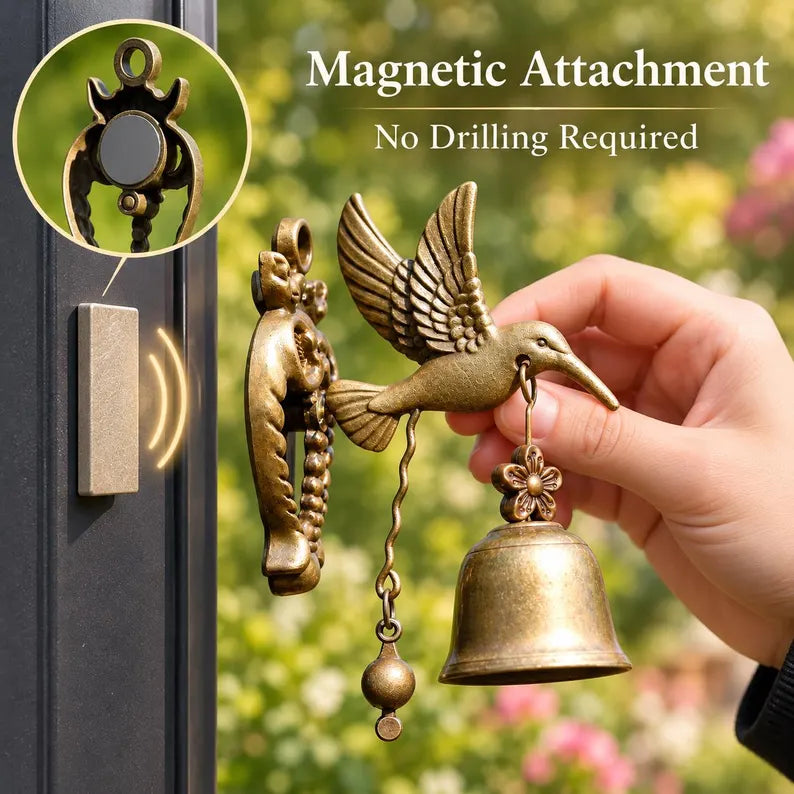 🔔 🐦Vintage Magnetic Animal Door Bell | No-Drill Garden Chime