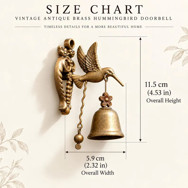 🔔 🐦Vintage Magnetic Animal Door Bell | No-Drill Garden Chime