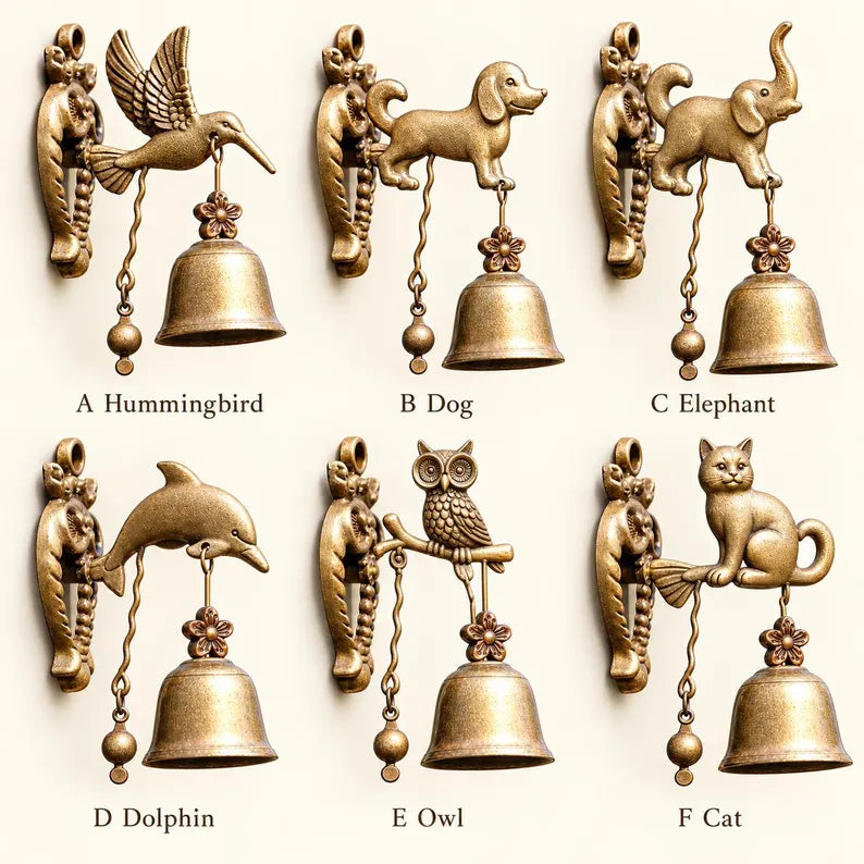 🔔 🐦Vintage Magnetic Animal Door Bell | No-Drill Garden Chime