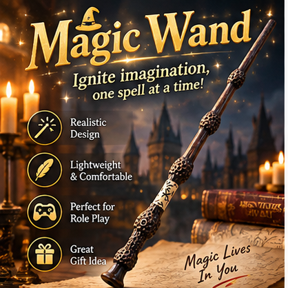 Interactive Magic Wand Gift Set – Light-Up Fantasy Role Play & Collector Display