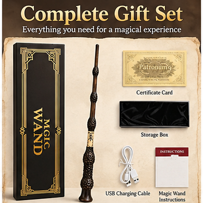 Interactive Magic Wand Gift Set – Light-Up Fantasy Role Play & Collector Display