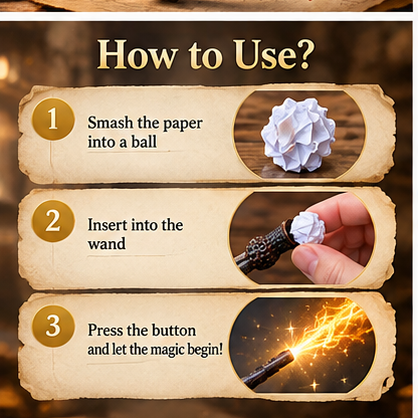 Interactive Magic Wand Gift Set – Light-Up Fantasy Role Play & Collector Display