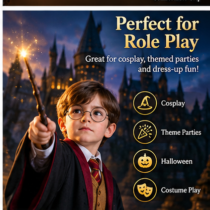 Interactive Magic Wand Gift Set – Light-Up Fantasy Role Play & Collector Display