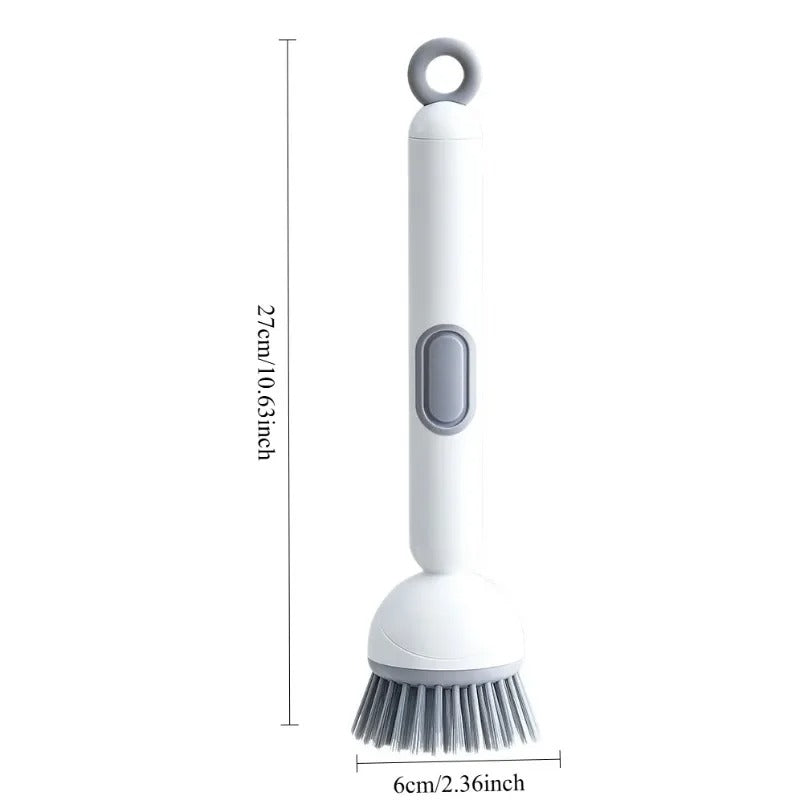 360° Rotatable Soap Dispensing Dish Brush – Advanced Kitchen Scrubber