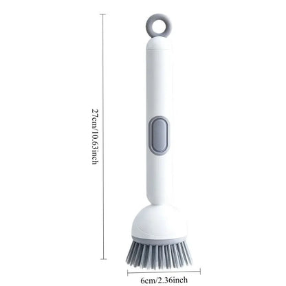 360° Rotatable Soap Dispensing Dish Brush – Advanced Kitchen Scrubber
