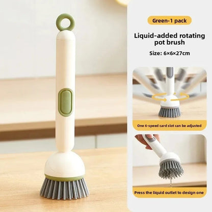 360° Rotatable Soap Dispensing Dish Brush – Advanced Kitchen Scrubber