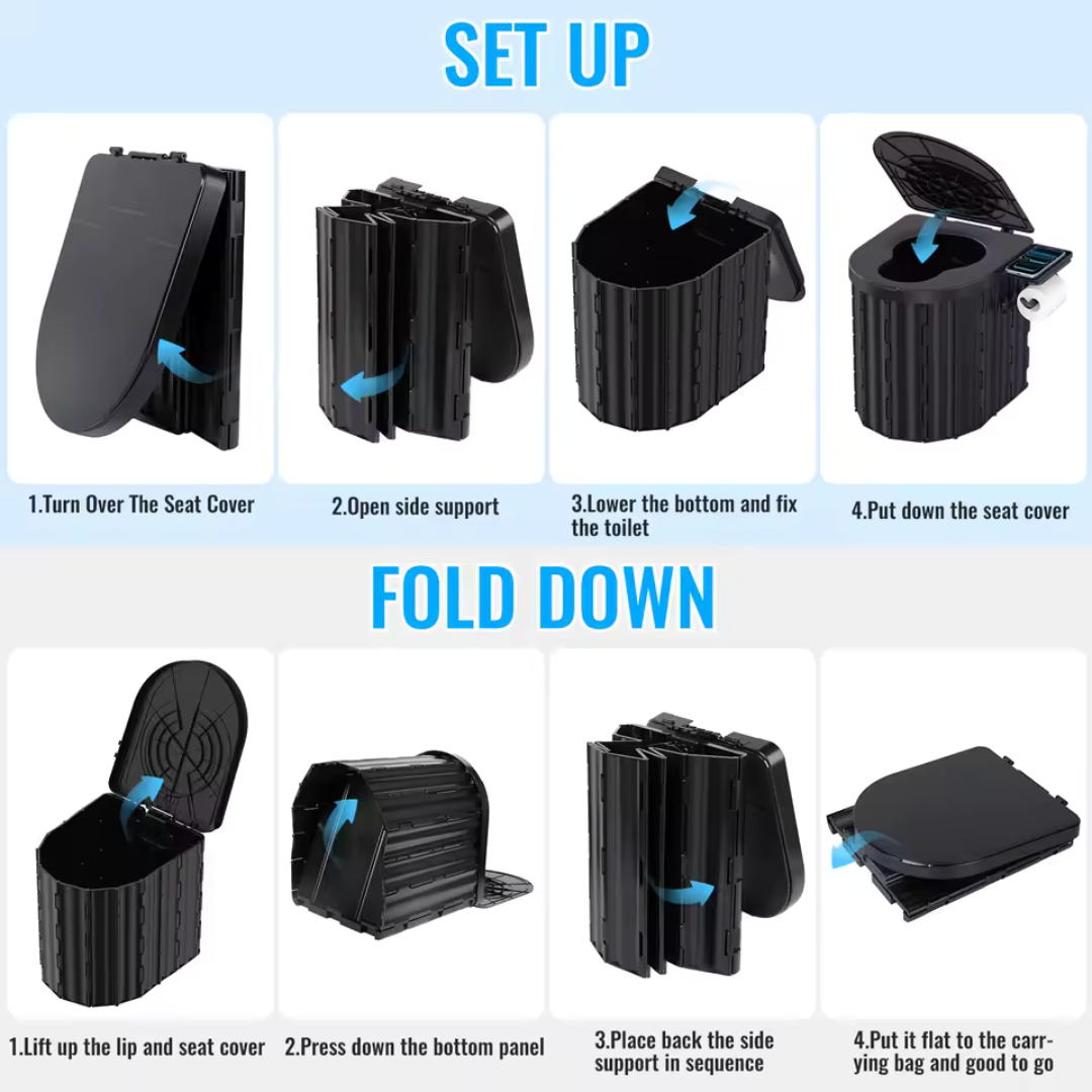 Portable Folding Toilet for Small Boats
