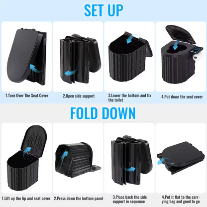 Portable Folding Toilet for Small Boats