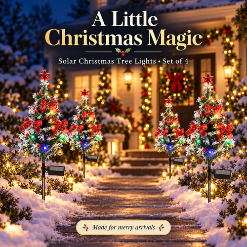 🎄 Solar Christmas Tree Pathway Lights