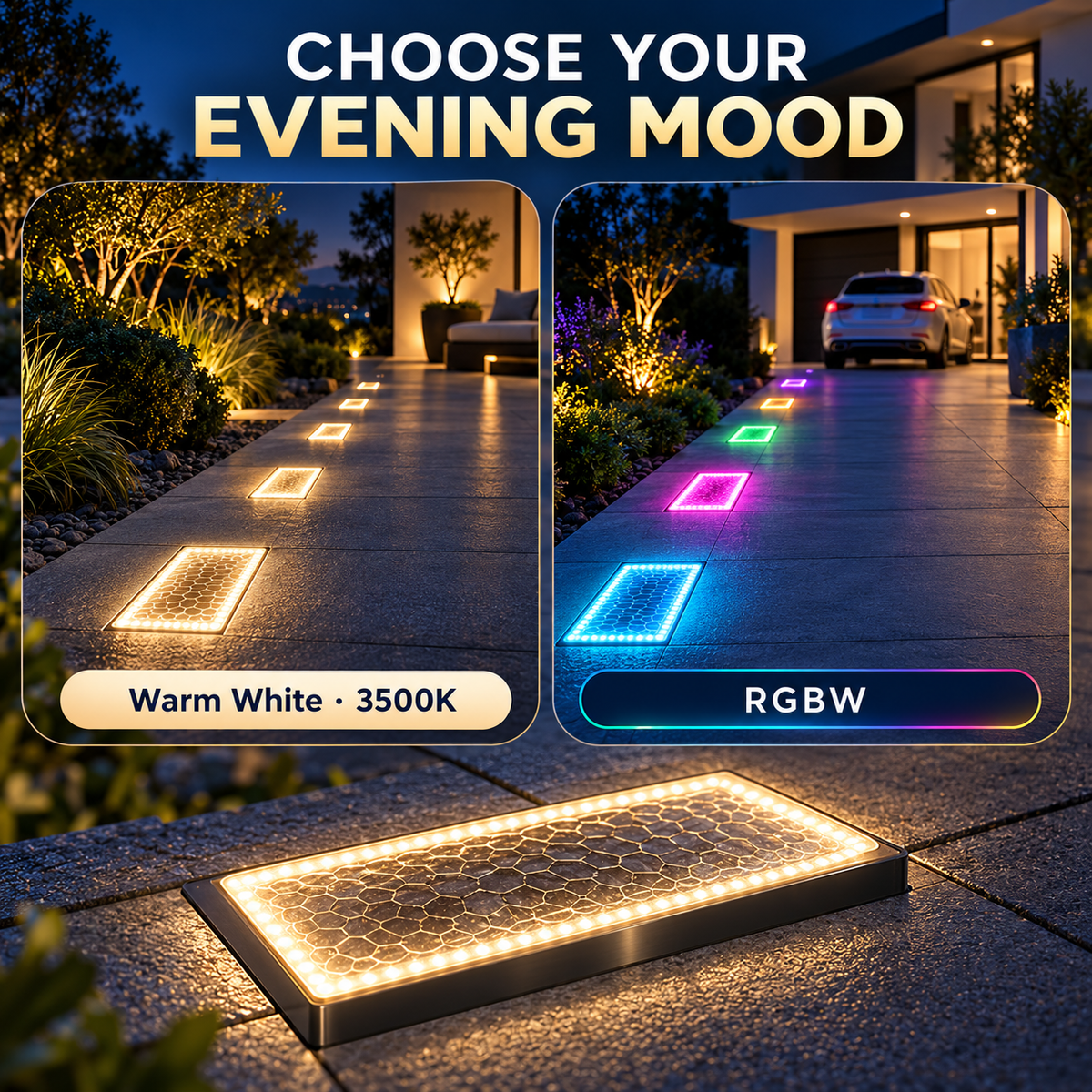 Warm white and RGBW options