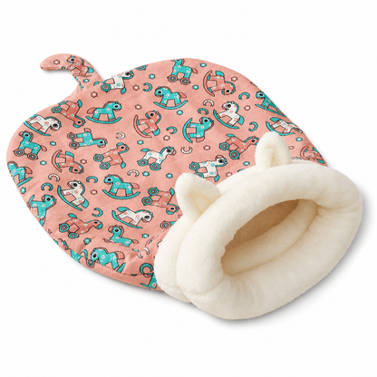 🐱🛏️Semi-Enclosed Hooded Pet Sleeping Bag Cave Bed