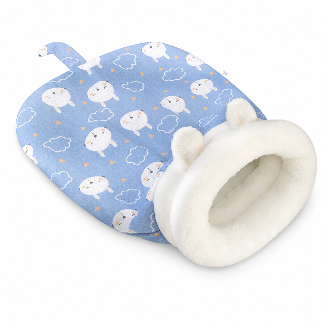🐱🛏️Semi-Enclosed Hooded Pet Sleeping Bag Cave Bed