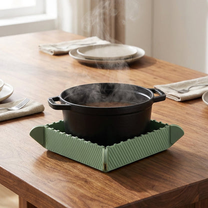 Sottopentola Magnetico in Silicone 🍳🧲 | Da Tappetino Piatto a Piccolo Vassoio Pieghevole