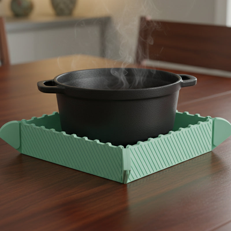 Sottopentola Magnetico in Silicone 🍳🧲 | Da Tappetino Piatto a Piccolo Vassoio Pieghevole