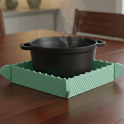 Sottopentola Magnetico in Silicone 🍳🧲 | Da Tappetino Piatto a Piccolo Vassoio Pieghevole