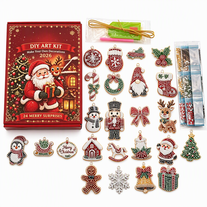 🎅Xmas Hot Sales - 50% OFF🎁24-Day Christmas Countdown Ornament DIY Kit