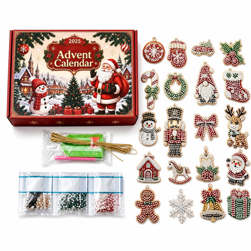🎅Xmas Hot Sales - 50% OFF🎁24-Day Christmas Countdown Ornament DIY Kit