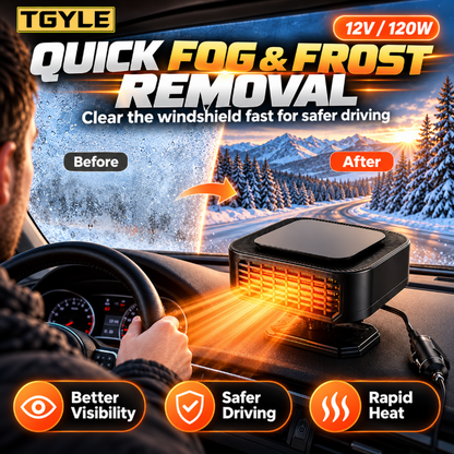 ✨Portable Car Heater Defroster with 360-Degree Rotating Base🥶