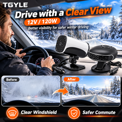 ✨Portable Car Heater Defroster with 360-Degree Rotating Base🥶