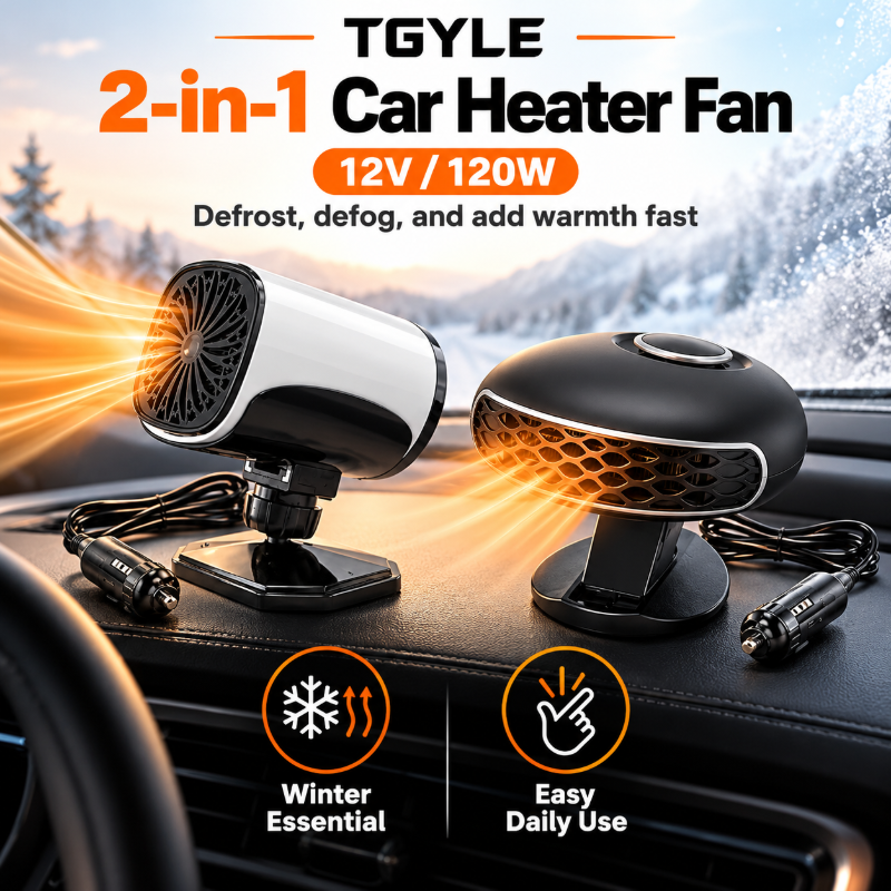 ✨Portable Car Heater Defroster with 360-Degree Rotating Base🥶