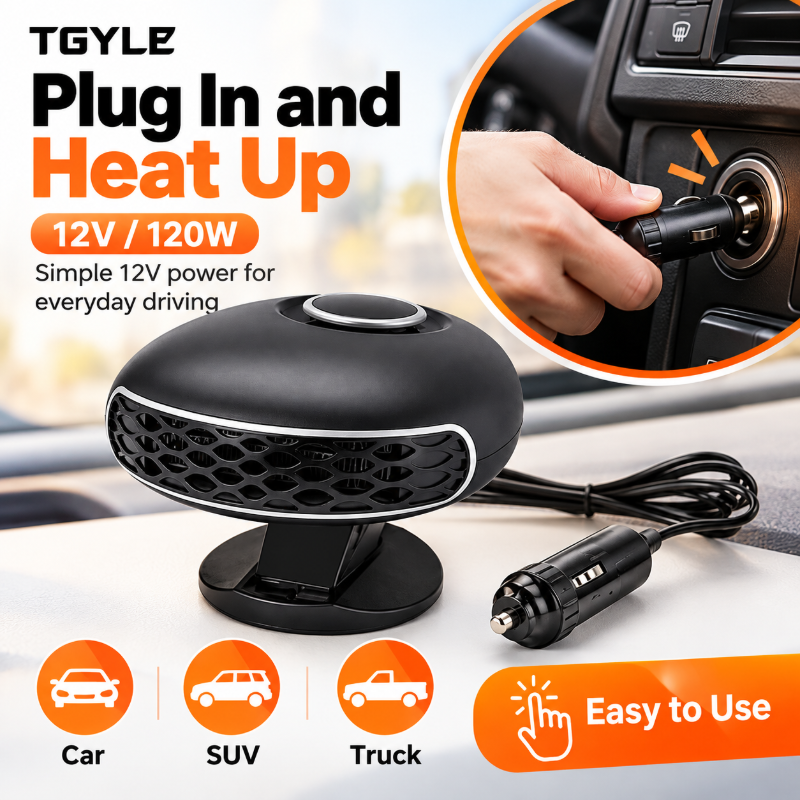 ✨Portable Car Heater Defroster with 360-Degree Rotating Base🥶